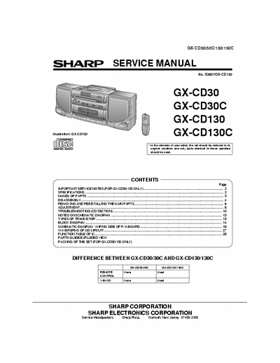 SHARP GX-CD30,130 S.M.